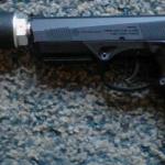 Beretta style Airsoft Pistol with silencer.